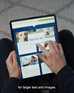 139 reactions · 18 shares | Do you struggle to see smaller text and images on your iPad or iPhone? The Zoom feature on Apple devices creates a customizable magnifying glass on the screen  Visit our website for more Tech Hacks for your Apple products: https://bit.ly/3Cb4u0s [Visual Description: A 21 second video showing a man sitting on a sofa using the zoom feature on his iPad. There is also a close up shot of the magnifying Zoom feature on the iPad screen.] | Guide Dogs UK | Facebook