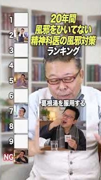 20 Years Without a Cold! Kabasawa's Cold Prevention Ranking [Psychiatrist Shion Kabasawa]