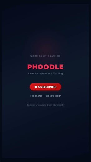 Phoodle — Tasty Solve. (Apr 07, 2026)