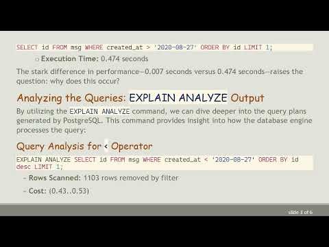 Understanding Why Less Than ( ) Outperforms Greater Than ( ) in SQL Queries