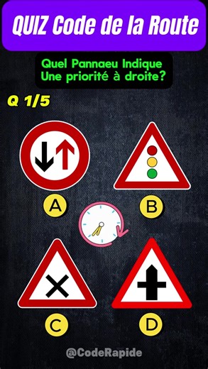 QUIZ sur le Code de la Route 🚦🔥 Apprends le Code de la Route en toute simplicité avec @coderapide ! 📖✨ Des astuces, des quiz et des conseils pour réussir ton examen 🎯✅ Abonne-toi et pre ☃️ | Bonneconduite