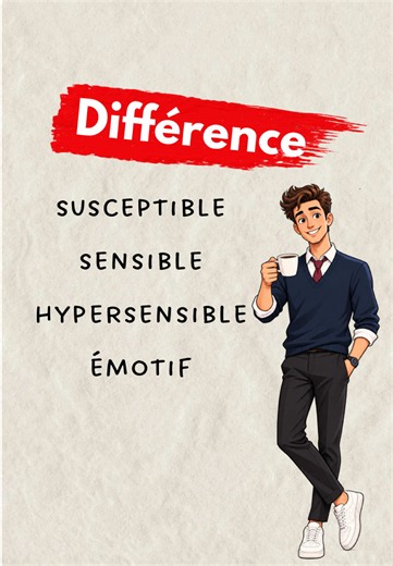 Susceptible, sensible, émotif ou hypersensible ? 🧠 Ces mots semblent proches, pourtant ils décrivent des réactions différentes. Se vexer facilement, être profondément touché, exprimer fortement ses émotions ou ressentir avec une grande intensité : découvre enfin ce qui les distingue. #hypersensible #Psychologie #Sensible #creatorsearchinsights #psychologie