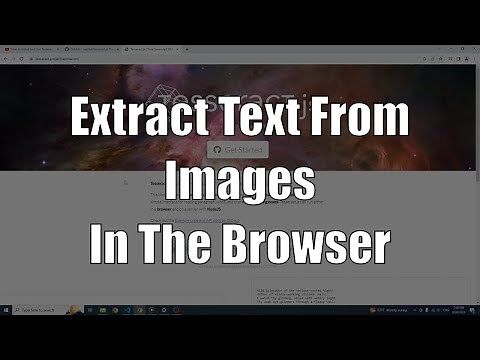 Extract Text From Images in the Browser (Using Tesseract OCR)