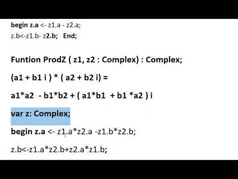 Video 8 record function procedure, example complex number