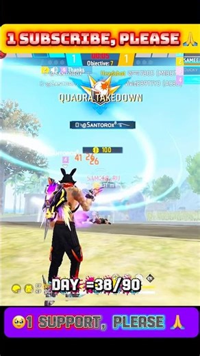 38 दिन का खतरनाक 1vs4 क्लच 🔥 | Full Red Number Headshot | Free Fire Montage | #shots #freefire