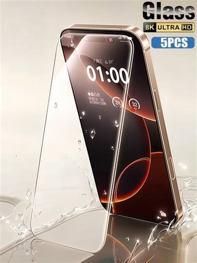 Shockproof Tempered Glass 5pcs HD Fully Covered Tempered Glass Screen Protector Compatible With Samsung Galaxy S26 A57 A37/Compatible With Xiaomi 15T Poco X7 Pro/ Note 15/Compatible With IPhone 17 Pro Max 16/Honor X9D Multiple Models Are Available Spring Gift | SHEIN