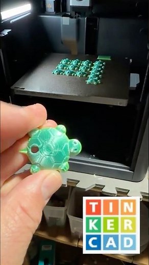 Tinkercad Turtles & the Bambu Labs P1S: Epic Green Silk! 💯🔥