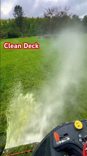 Clean mower deck the easy way #lawncare