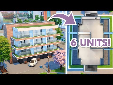 Modern Apartment Building // The Sims 4 Speed Build