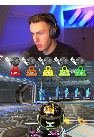 De bal wordt zwaarder met keeper in Rocket League