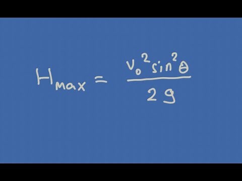 Hmax Formula DERIVED for Projectile Motion (TWICE!)