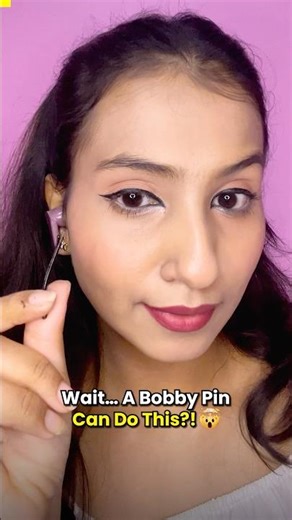 Struggling With Inner Eyeliner? Try This Bobby Pin Hack✨🤯 #hacks #beautyhacks #shorts