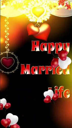 Happy Married Life Wishes, Wedding Day Status, Marriage Greetings, #wedding Animation, Video