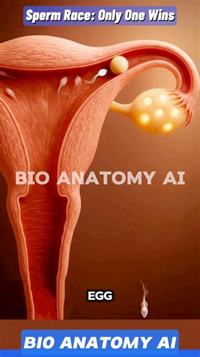 The Journey Of Life Sperm Meets With Egg Female Reproductive System Gut Health Anaotmy Art 3D Animation #foryou #fyp #viral #Ukaccount #body | Teammrs44