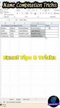 Name Combine Formula || Excel Tips & Trick #exceltutorial #excel #exceltips