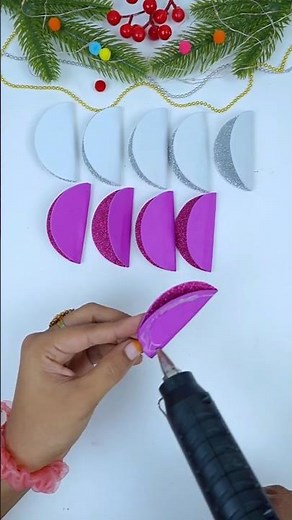 Handmade Christmas Ornaments | DIY Glitter Foam Sheet Crafts🎄