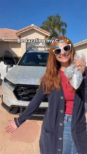 bedazzled Honda update!!! ➡️VOTE: frontside or backside next? Last week we officially started the front bumper of the car. I rhinestoned all of the baselines to prevent the stones from slipping and sliding. This week was time to fill the areas. I really thought this would be easy and not take as much time as the other areas but boy was I wrong. There was a slight curvature in some areas so i wasn’t not able to lay down the bigger stones completely flat. Because of this I needed to use smaller rh