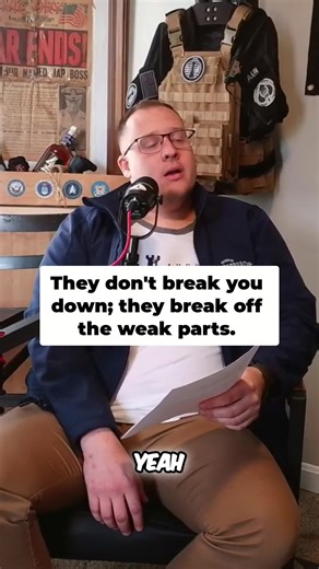Basic training vs. coaching: It's not about breaking people down. It's about removing the weak parts. #BasicTraining #Leadership #Motivation #LifeLessons