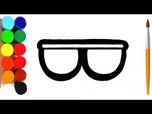 How to Draw a Goggle for Kids Step by Step & Coloring | Goggle Drawing for Kids #sunglasses #goggle