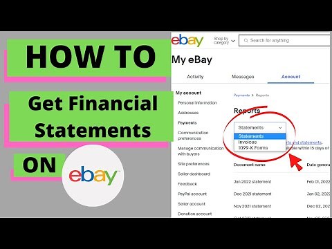 How To Download Financial Statements on eBay | Locate Financial Statements Invoices and 1099-K Forms