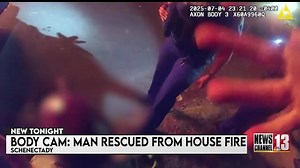 FIRST ON 13: Schenectady Police have released body camera footage showing a police officer rescuing a man from a burning home on July 4th. | WNYT NewsChannel 13