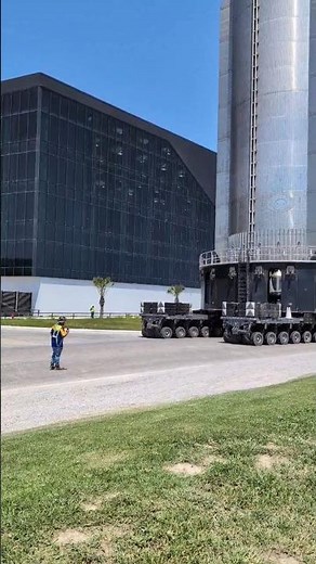 SpaceX Starship Super Heavy Booster 14 - Rollback to Starbase Build Site