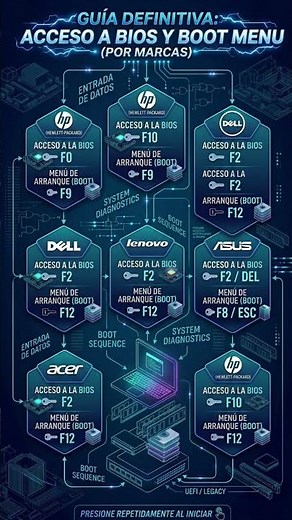 Cómo entrar a la BIOS según la marca de tu PC 💻