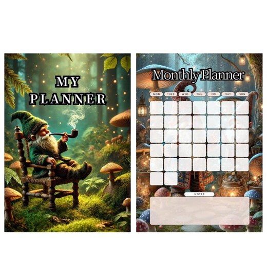 Gnome Fantasy Planner: Undated Calendar Set (3 PDF Sets, A4 & US Letter) - Etsy