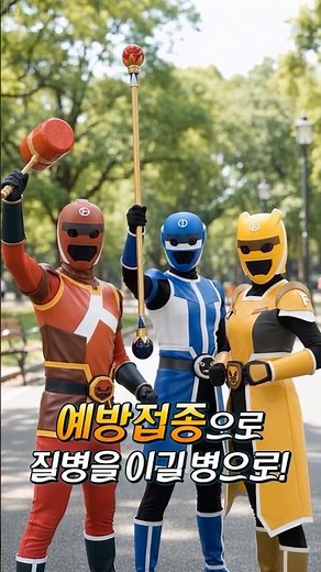 한글용사 아이야와 함께! 💉예방접종으로 질병을 이길 병으로!
