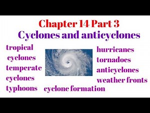 Geography Ch 14 Part 3- Cyclones and anticyclones