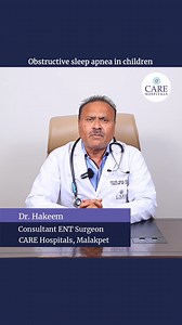 Know about Obstructive sleep apnea (OSA) in children by Dr. Hakeem, Consultant ENT Surgeon, CARE Hospitals, Malakpet. He explains the OSA in children is a condition where a child's breathing is partially or completely blocked during sleep. Watch the full video to understand in detail. To know more about the doctor, visit https://www.carehospitals.com/doctor/malakpet/hakeem-ent-surgeon To book an appointment Call – 040 6810 6527 #CAREHospitals #TransformingHealthcare To know more visit our websit