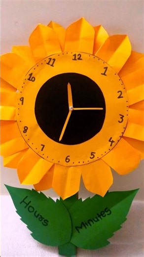 School project//clock model for kids #diy #craft #project #clock #school #art #crafty