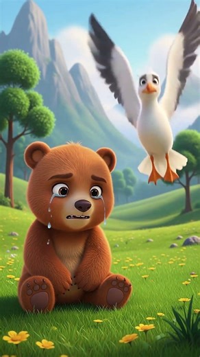 Bird helps bear get balloon back!