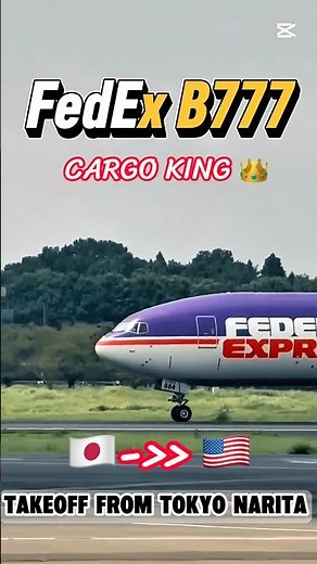 FEDEX HEAVY! Boeing 777 Freighter Takeoff | Cargo King #shorts #planespotting #b777 #fedex #usa