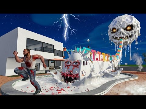 Largest Milk Pool Moon Train vs Franklin - indian bikes driving 3d game