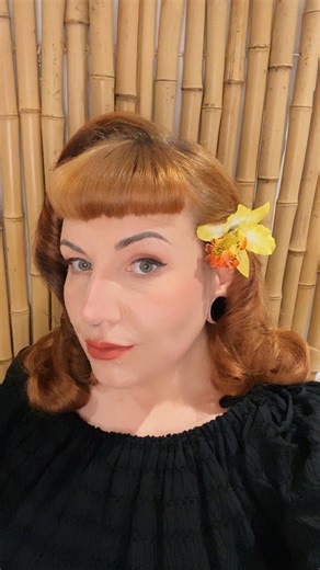 Mini Cymbidium Orchid Hair Flower - Yellow - Etsy