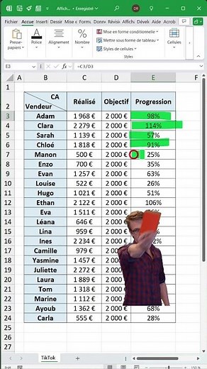 Affiche une barre de progression dynamique dans tes tableaux | Astuce Excel