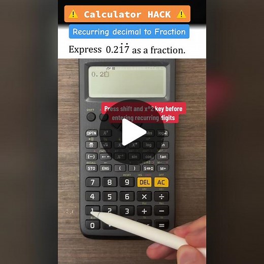 #maths #calcualtorhack #calculatortrick #mathshack #recurringdecimals @FreeGCSEMathsTeacher #gcsemaths