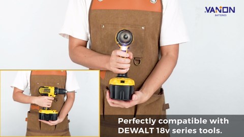 VANON DC9096 6.0Ah Battery Replacement for Dewalt 18V Battery Lithium Ion XRP DC9098 DC9099 DE9096 DE9095 DW9096 DW9098 DW9095 DC9182 2Pack Not Compatible with Nickel/Ni-MH Chargers