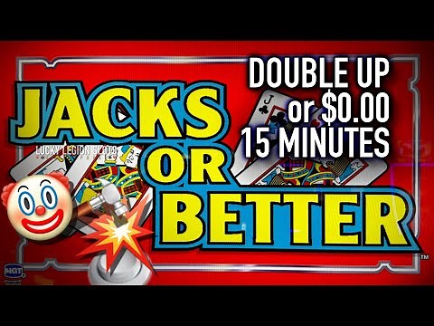 JACKS OR BETTER 9/6 video poker ♥️ Double Up or $0 in 15 minutes ♦️ “Full Pay”
