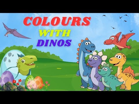 Colours With Dinos | Learn Colours With Dinosaurs | Kids Songs