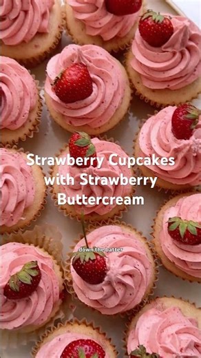 Strawberry Cupcakes with Strawberry Buttercream | Sally's Baking