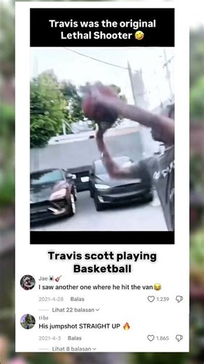 Travis scott playing basketball #rap #insanetalent #rapper