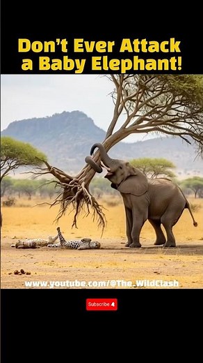 Don’t Ever Attack a Baby Elephant! #elephant #leopard #wildlife #animals #wildliferescue #animal