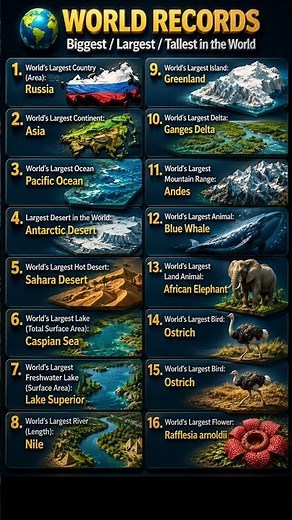 Amazing World Records and Facts | Biggest and Tallest Things in the World