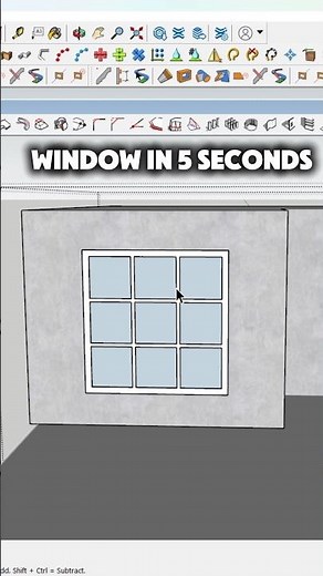 Quick Way To Create Window In Sketchup #trending #sketchuptutorial #sketchup