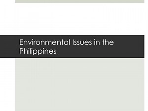 Environmental Issues in the Philippines - SlideServe