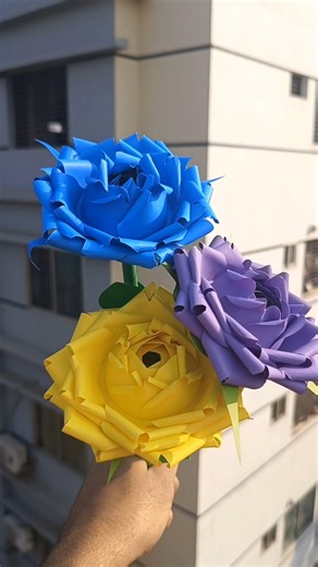 DIY PAPER ROSE | HOW TO MAKE PAPER ROSE | MAKING ROSE WITH PAPER. #diy #shorts #paper #craft