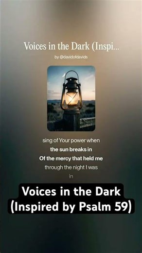Voices in the Dark (Inspired by Psalm 59)