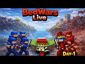 BedWars LIVE 🔥 Day 1 | Nonstop Clutches & PvP ⚔️ | Minecraft Live